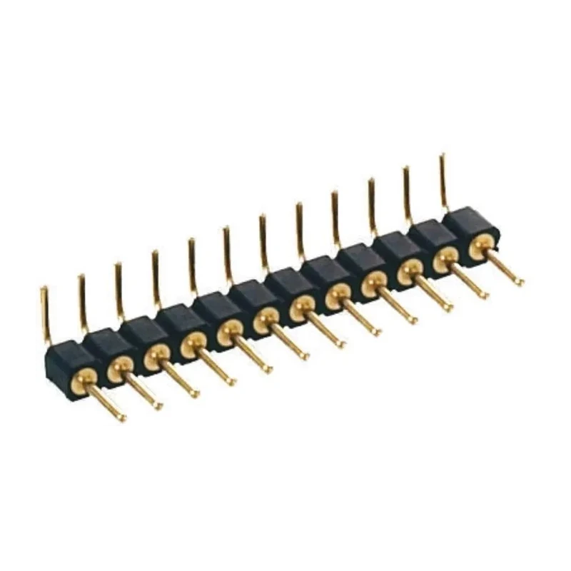 Preci-Dip 800 Series Right Angle Through Hole Pin Header, 5 Contacts, 2.54 mm Pitch, 1 Row, Unshrouded 800-80-005-20-001101