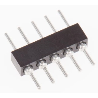 Preci-Dip 830 Series Straight Through Hole Pin Header, 5 Contacts, 2 mm Pitch, 1 Row, Unshrouded 830-80-005-10-001101