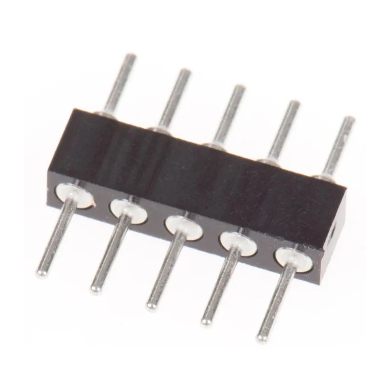 Preci-Dip 830 Series Straight Through Hole Pin Header, 5 Contacts, 2 mm Pitch, 1 Row, Unshrouded 830-80-005-10-001101