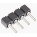 Preci-Dip 800 Series Straight Surface Pin Header 4 Contact 2.54 mm Pitch 1 Row Unshrouded 800-80-004-30-480101