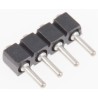 Preci-Dip 800 Series Straight Surface Pin Header 4 Contact 2.54 mm Pitch 1 Row Unshrouded 800-80-004-30-480101