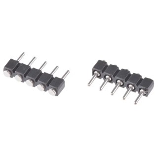 Preci-Dip 800 Series Straight Surface Pin Header, 5 Contacts, 2.54 mm Pitch, 1 Row, Unshrouded 800-80-005-30-480101