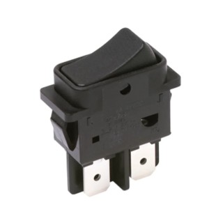 C & K DPST On-Off On-Off Rocker Switch Panel Black Nylon Housing 16A 250V AC 48V DC DF62J12S2AHQA