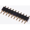 Preci-Dip 811 Series Straight Through Hole Spring Loaded Connector 10 Contacts 2.54 mm Pitch 1 Row 811-S1-010-10-015101