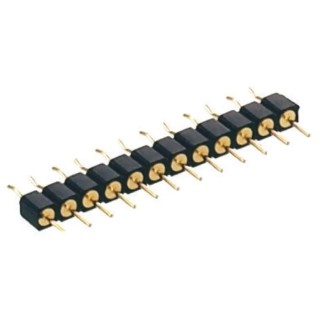Preci-Dip 350 Series Straight Through Hole Pin Header, 4 Contacts, 2.54 mm Pitch, 1 Row, Unshrouded 350-80-104-00-006101