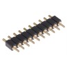 Preci-Dip 811 Series Straight Through Hole Spring Loaded Connector 10 Contacts 2.54 mm Pitch 1 Row 811-S1-010-10-016101