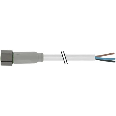 RS PRO Female 3 Way Straight to Unterminated Sensor Actuator Cable, Stainless Steel Jacket, 5m Length 154-7705