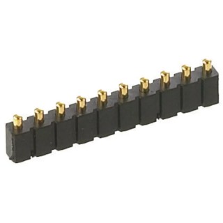 Preci-Dip 811 Series Straight Surface Spring Loaded Connector, 10 Contacts, 2.54 mm Pitch, 1 Row 811-SS-010-30-001101