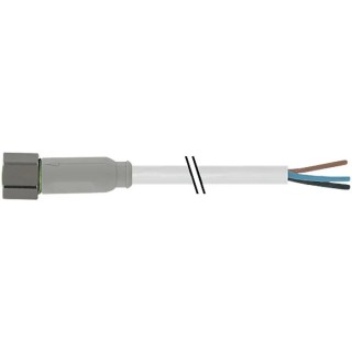 RS PRO Female 4 Way Straight to Unterminated Sensor Actuator Cable 5m Stainless Steel Jacket Grey 30V 154-7707