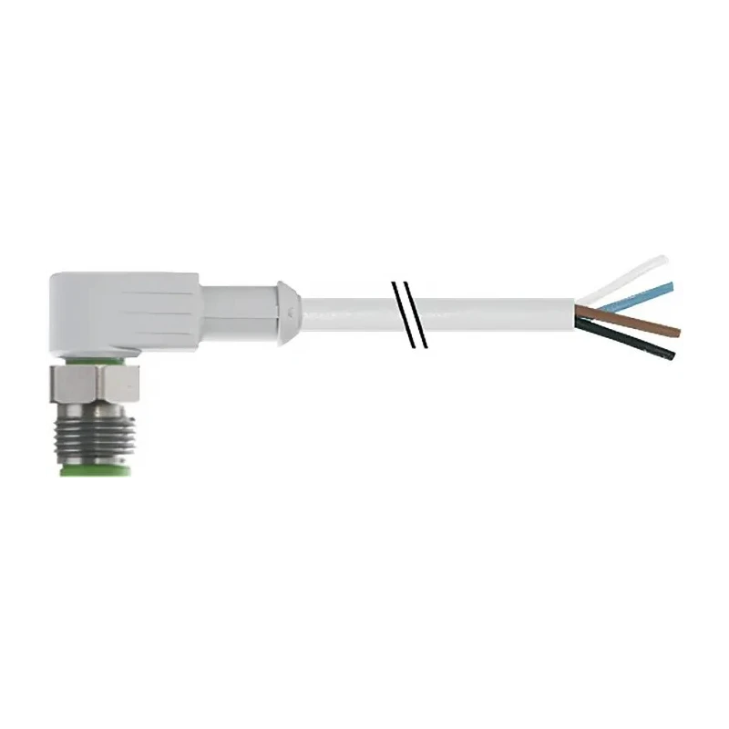 RS PRO Sensor Actuator Cable Male 3 Way Right Angle to Unterminated, Stainless Steel Jacket, 5m, 250V AC 154-7748