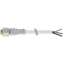 RS PRO Female 8 Way Straight to Unterminated Sensor Actuator Cable 5 m, Polyvinyl Chloride Jacket, Grey, 30V 154-7729