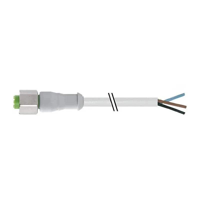 RS PRO Female 8 Way Straight to Unterminated Sensor Actuator Cable 5 m, Polyvinyl Chloride Jacket, Grey, 30V 154-7729