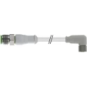 RS PRO Sensor Actuator Cable, Male 4 Way Right Angle to Female 4 Way Straight, Polyvinyl Chloride Grey Jacket, 5 m 154-7769