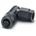 Phoenix Contact Circular Connector, 4 Contacts, Cable Mount, M12 Size, Socket Female, Push-in Termination, IP65 IP67 1424694