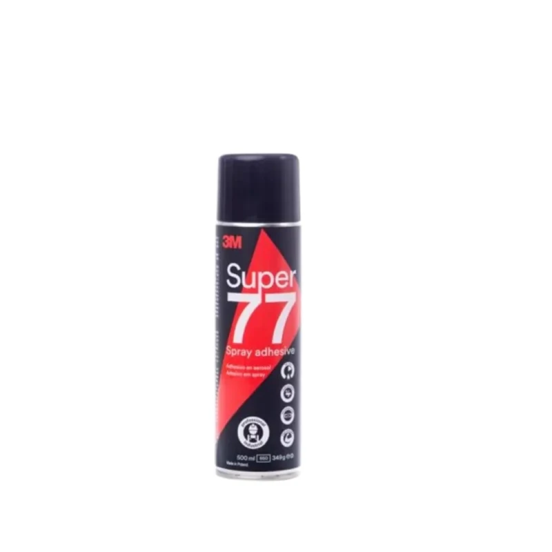 3M Super 77 Spray Adhesive Translucent, 500 ml, Max Operating Temperature 50°C 7000116782