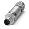 Phoenix Contact Industrial Circular Connector M12 Plug Male 4 Contacts Cable, 48-60V, 4A, Push-in Termination, IP65 1424699