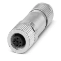 Phoenix Contact Circular Connector Cable Mount, 4 Contacts, M12 Socket Female, IP65/IP67, SACC Series 1424700