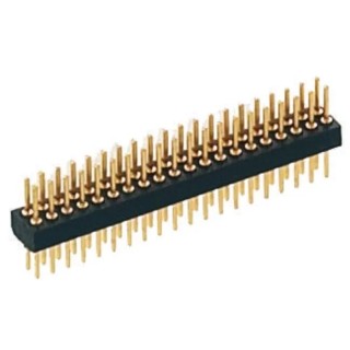 Preci-Dip 852 Series Straight Through Hole Pin Header 24 Contacts 1.27 mm Pitch 2 Row Unshrouded 852-80-024-10-001101