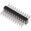 Preci-Dip 852 Series Straight Through Hole Pin Header, 22 Contacts, 1.27 mm Pitch, 2 Row, Unshrouded 852-80-022-10-001101