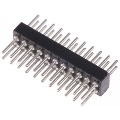 Preci-Dip 852 Series Straight Through Hole Pin Header, 22 Contacts, 1.27 mm Pitch, 2 Row, Unshrouded 852-80-022-10-001101
