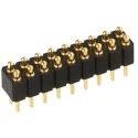 Preci-Dip 813 Series Straight Through Hole Spring Loaded Connector, 20 Contacts, 2.54 mm Pitch, 2 Row 813-S1-020-10-015101