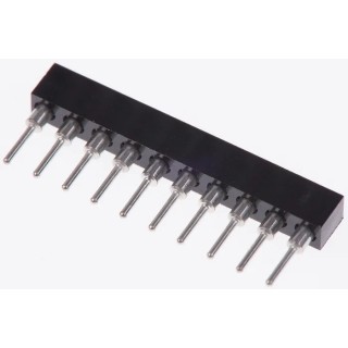 Preci-Dip 10 Way Straight Through Hole 2 mm Pitch SIL Socket 150V dc, Solder, 3A 831-87-010-10-001101