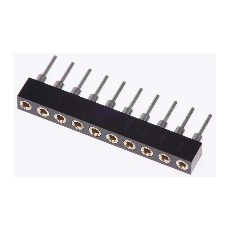 Preci-Dip 10 Way Straight Through Hole 2 mm Pitch SIL Socket 150V dc, Solder, 3A 831-87-010-10-001101