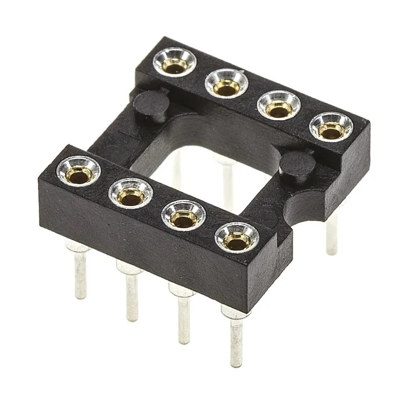 Preci-Dip 2.54 mm Pitch Vertical 8 Way Through Hole Turned Pin Open Frame DIL Socket 1A 110-87-308-41-001101