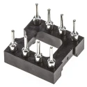 Preci-Dip 2.54 mm Pitch Vertical 8 Way Through Hole Turned Pin Open Frame DIL Socket 1A 110-87-308-41-001101