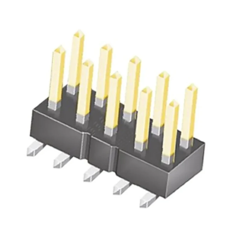 Samtec TSM Series Straight Surface Pin Header, 10 Contacts, 2.54 mm Pitch, 2 Row, Unshrouded TSM-105-01-S-DV