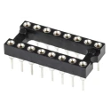 Preci-Dip 2.54 mm Pitch Vertical 16 Way Through Hole Turned Pin Open Frame DIL Socket 1A 110-87-316-41-001101