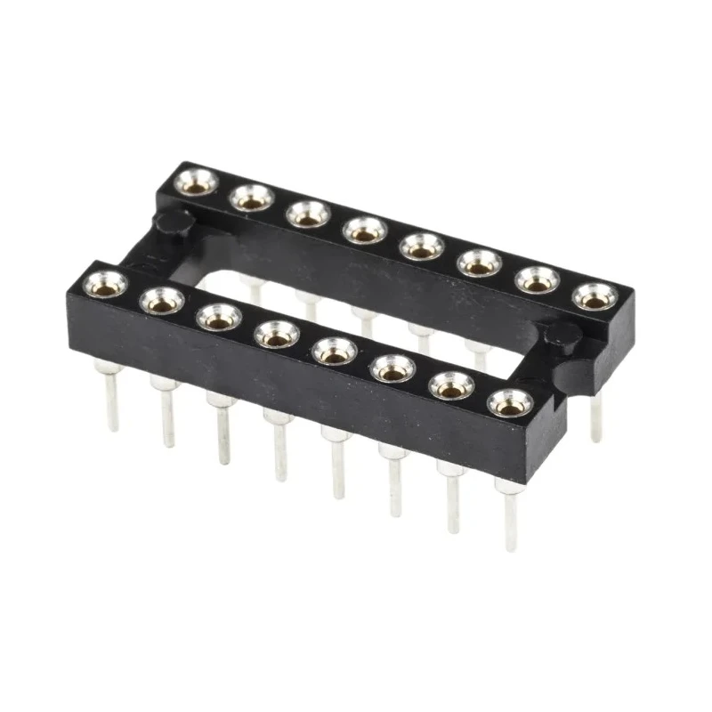 Preci-Dip 2.54 mm Pitch Vertical 16 Way Through Hole Turned Pin Open Frame DIL Socket 1A 110-87-316-41-001101