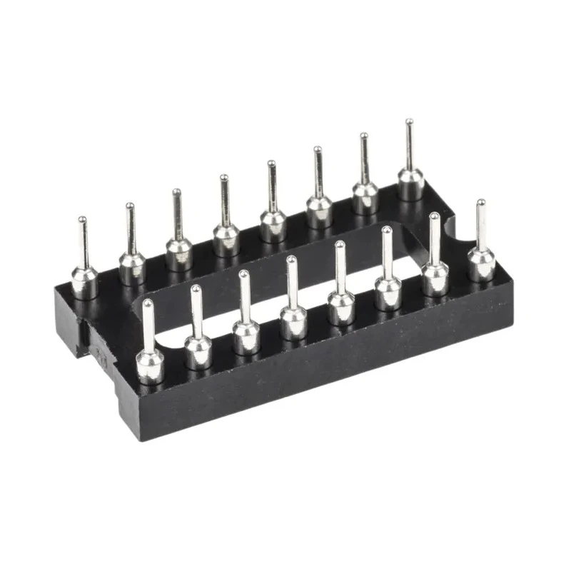 Preci-Dip 2.54 mm Pitch Vertical 16 Way Through Hole Turned Pin Open Frame DIL Socket 1A 110-87-316-41-001101