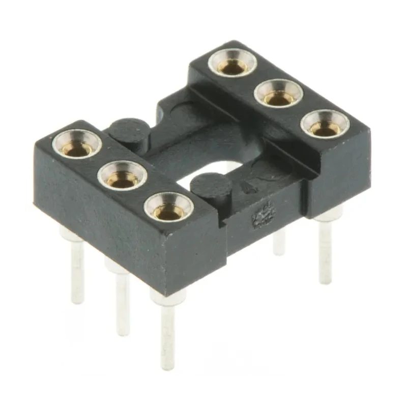 Preci-Dip 2.54 mm Pitch Vertical 6 Way Through Hole Turned Pin Open Frame DIL Socket 1A 110-87-306-41-001101