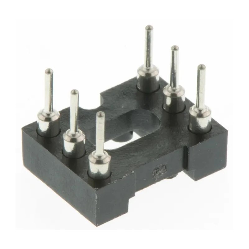 Preci-Dip 2.54 mm Pitch Vertical 6 Way Through Hole Turned Pin Open Frame DIL Socket 1A 110-87-306-41-001101