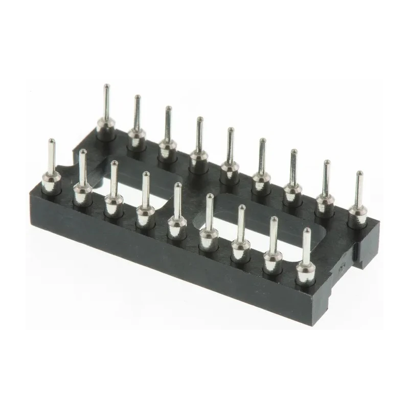 Preci-Dip 2.54 mm Pitch Vertical 18 Way Through Hole Turned Pin Open Frame DIL Socket 110-87-318-41-001101