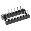Preci-Dip 2.54 mm Pitch Vertical 16 Way Through Hole Turned Pin Open Frame DIL Socket 1A 110-87-316-41-001101