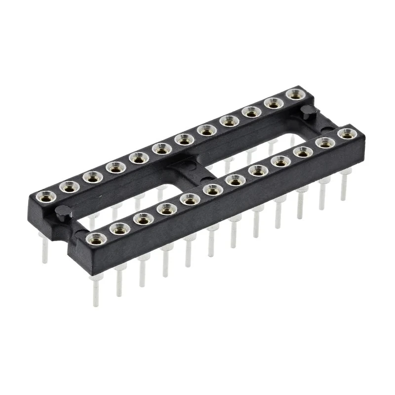 Preci-Dip 110 Series 2.54 mm Pitch Vertical 24 Way Through Hole Turned Pin Open Frame DIL Socket 110-87-324-41-001101