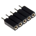 Preci-Dip 5 Way Preci-Dip Straight Through Hole 2.54 mm Pitch SIL Socket 150V dc, 3A 801-87-005-10-001101