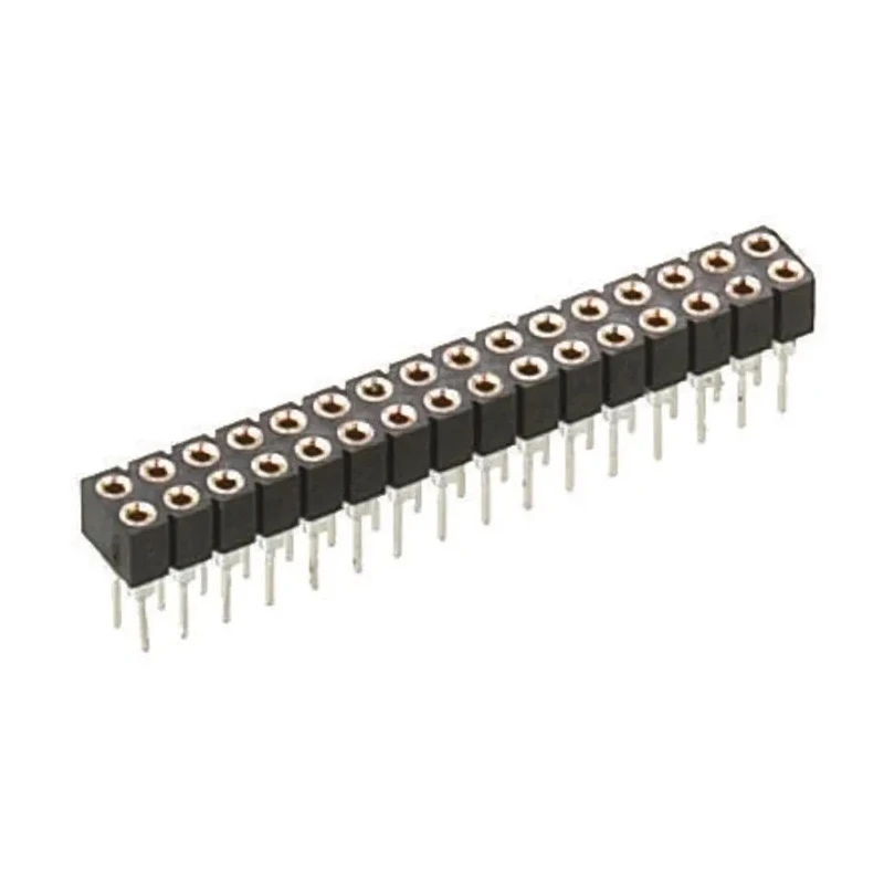 Preci-Dip 833 Series Straight Surface PCB Socket, 20-Contact, 2 Row, 2 mm Pitch, 150V, 12A, Black Glass 833-87-020-10-001101