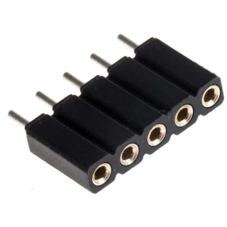 Preci-Dip 5 Way Preci-Dip Straight Through Hole 2.54 mm Pitch SIL Socket 150V dc, Solder, 3A 801-87-005-10-001101