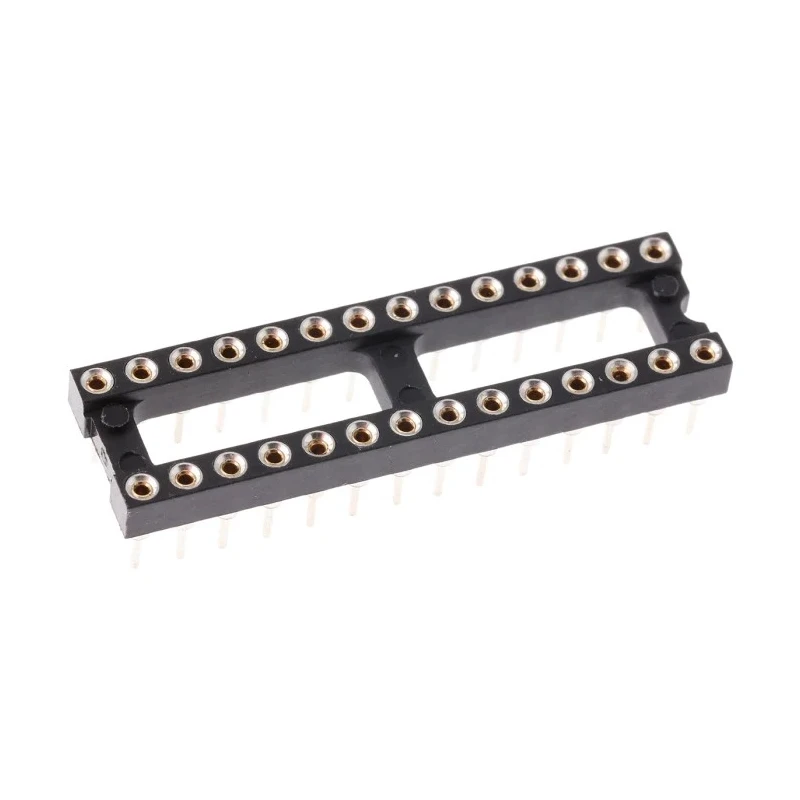 Preci-Dip 110 Series 2.54 mm Pitch Vertical 28 Way Through Hole Turned Pin Open Frame DIL Socket 110-87-328-41-001101
