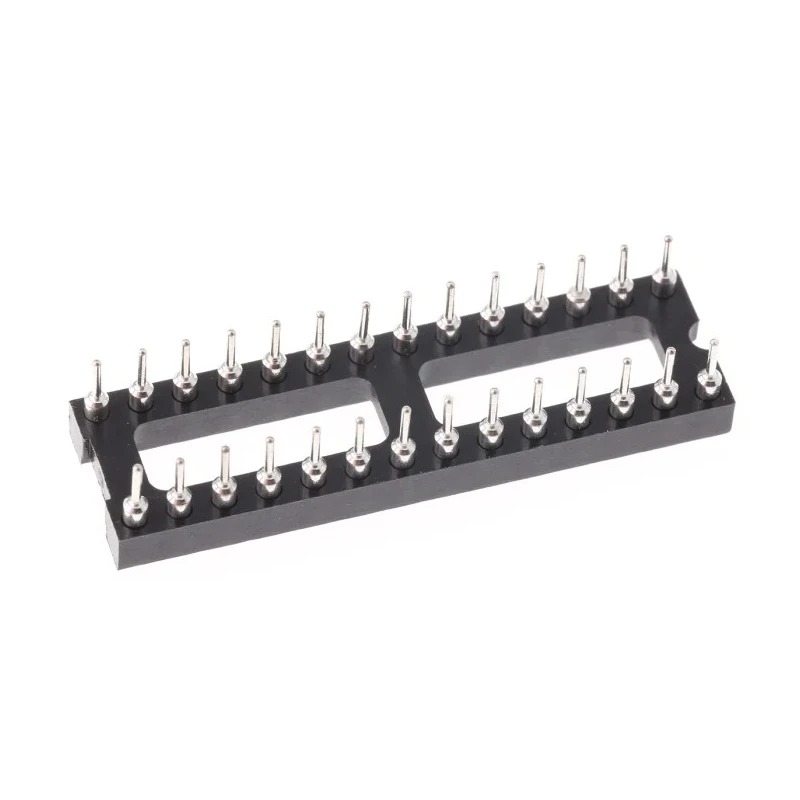 Preci-Dip 110 Series 2.54 mm Pitch Vertical 28 Way Through Hole Turned Pin Open Frame DIL Socket 110-87-328-41-001101