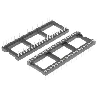 Preci-Dip 40 Way 2.54 mm Pitch Vertical Through Hole Turned Pin Open Frame DIL Socket 1A 110-87-640-41-001101