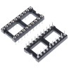 Preci-Dip DIL Socket 110 Series 2.54 mm Pitch Vertical 20 Way Through Hole Turned Pin Open Frame 1A 110-87-420-41-001101