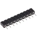Preci-Dip 10 Way Straight Through Hole 2.54 mm Pitch SIL Socket 100 V AC, 150 V DC, 3A Current, Solder 310-87-110-01-640101