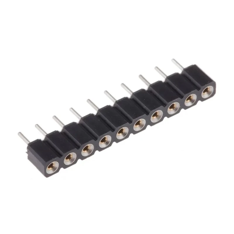 Preci-Dip 10 Way Straight Through Hole 2.54 mm Pitch SIL Socket 100 V AC, 150 V DC, 3A Current, Solder 310-87-110-01-640101