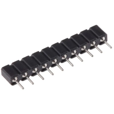Preci-Dip 10 Way Preci-Dip Straight Through Hole 2.54 mm Pitch SIL Socket 100 V ac, 150V dc, Solder, 3A 310-87-110-01-640101