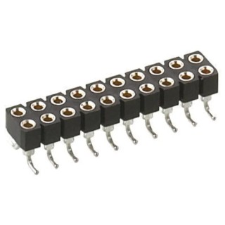 Preci-Dip 803 Series Right Angle Surface PCB Socket 6-Contact 2 Row 2.54 mm Pitch Solder 803-87-006-30-002101