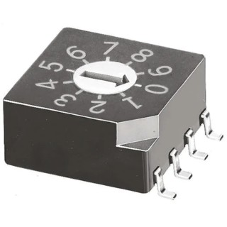 KNITTER-SWITCH Rotary Coded DIP Switch Surface Mount Rotary Flush Actuator SMR5010